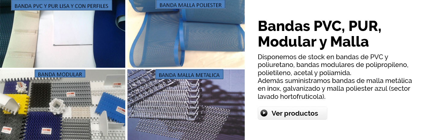 Banda pvc, pur, modular y  malla